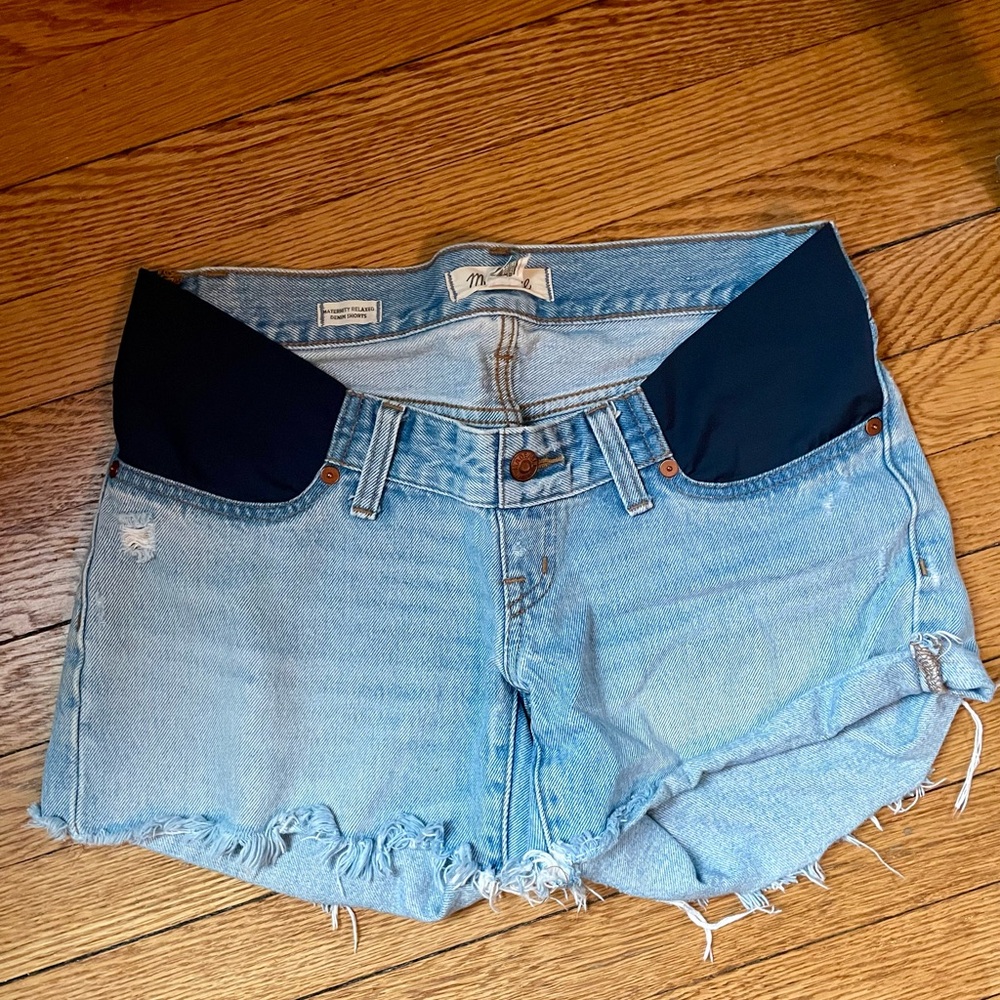 Madewell Maternity Relaxed Denim Shorts - size 25
